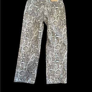Divided by H&M Wide-Leg, Snake-Patterned Trousers